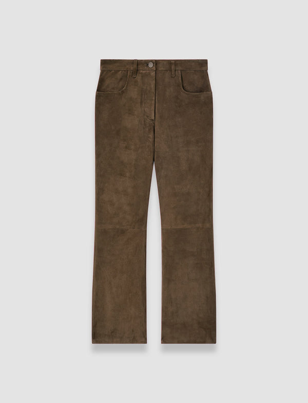 joseph Duke Suede Stretch Trousers Mushroom