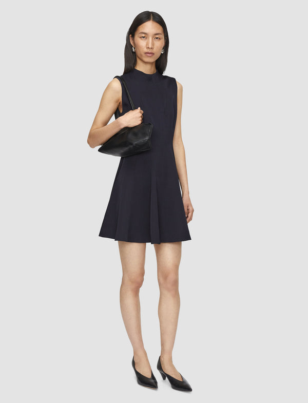 Joseph Edita Viscose Crepe Mini Dress Navy