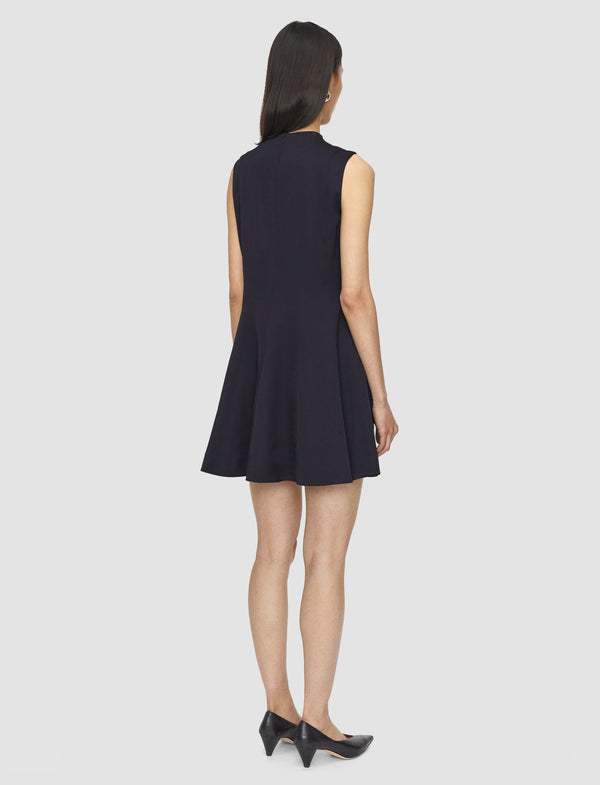 Joseph Edita Viscose Crepe Mini Dress Navy
