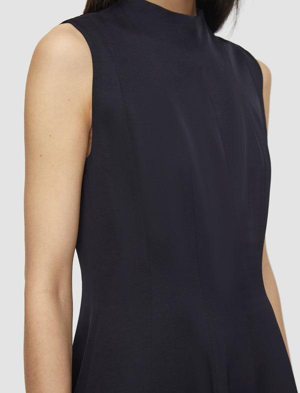 Joseph Edita Viscose Crepe Mini Dress Navy