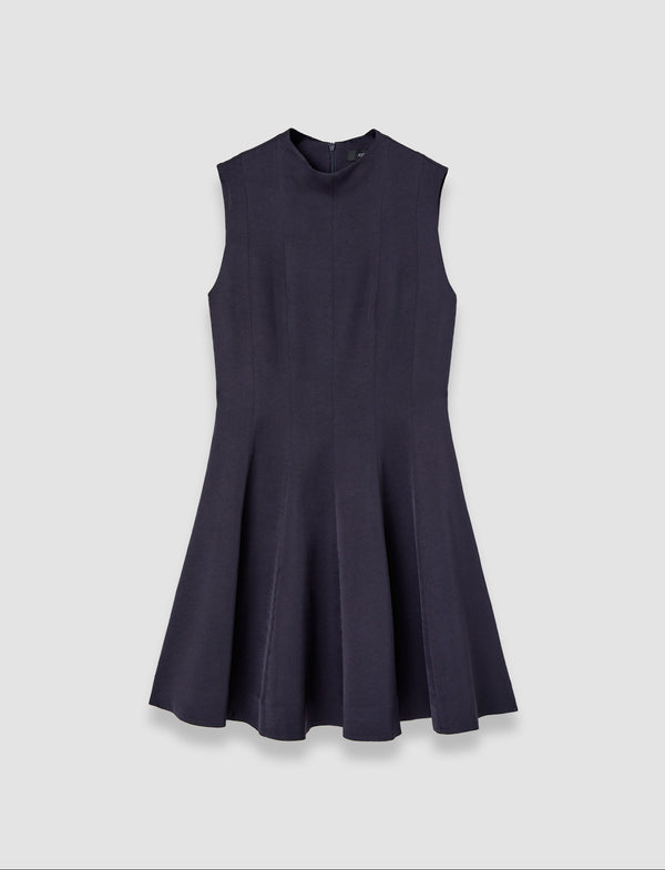 joseph Edita Viscose Crepe Mini Dress Navy