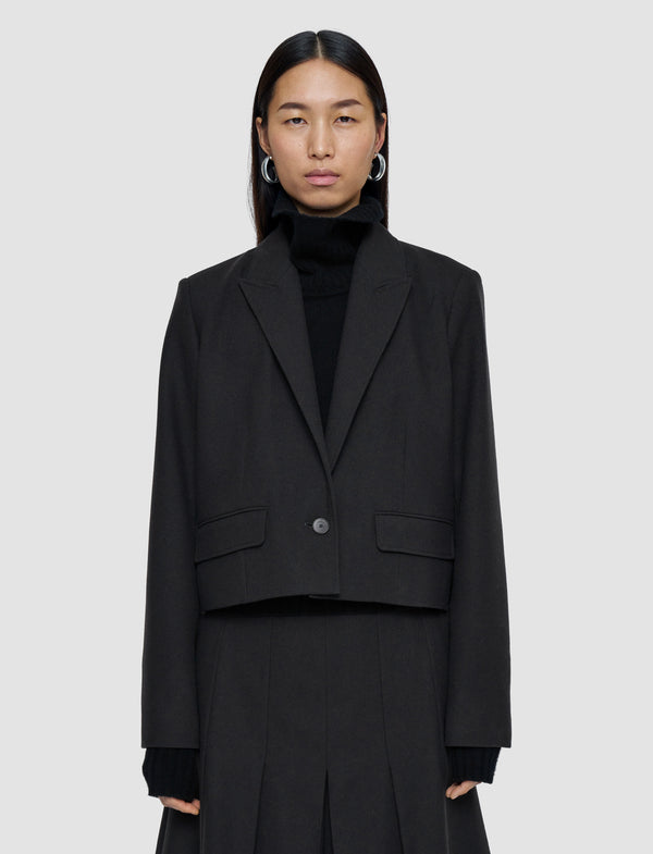 Joseph Elia Flannel Wool Jacket Dark Smoke