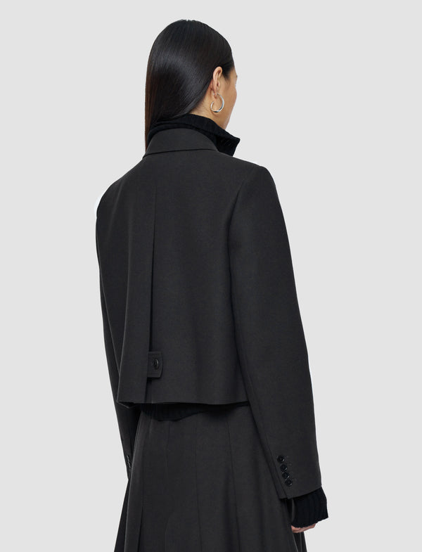 Joseph Elia Flannel Wool Jacket Dark Smoke