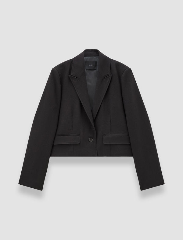 joseph Elia Flannel Wool Jacket Dark Smoke