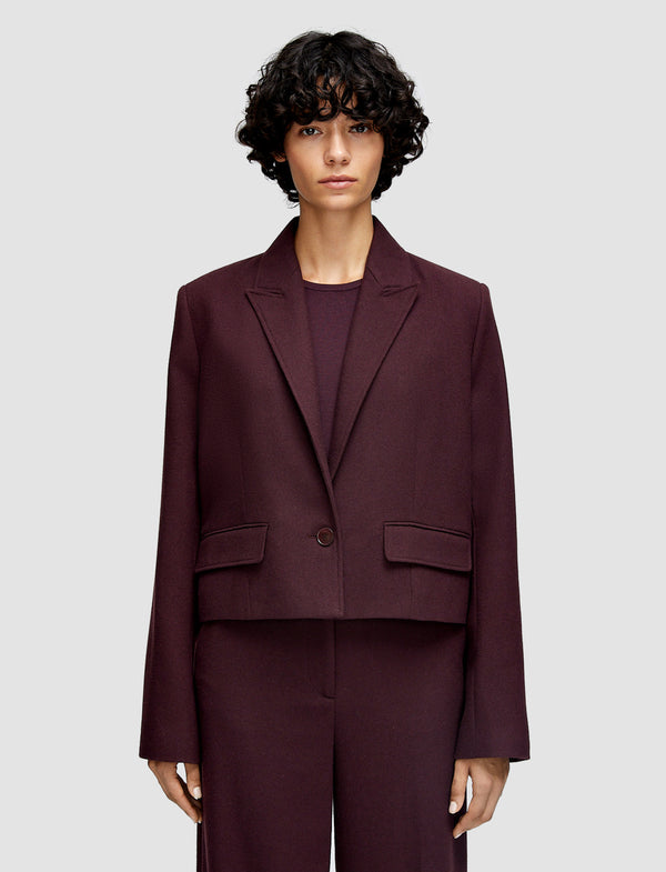 Joseph Elia Flannel Wool Jacket Maraschino