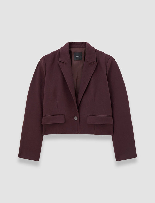 joseph Elia Flannel Wool Jacket Maraschino