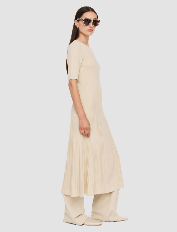 Joseph Fine Merino Rib Dress Quail