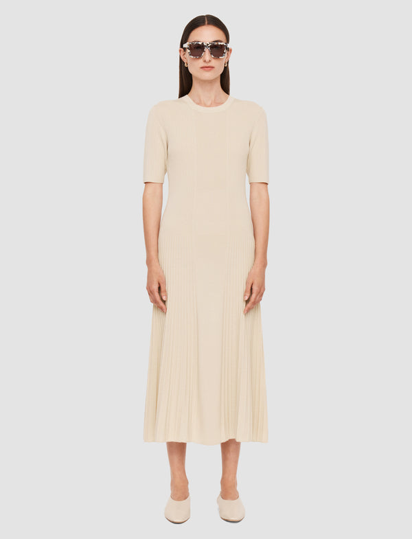 Joseph Fine Merino Rib Dress Quail