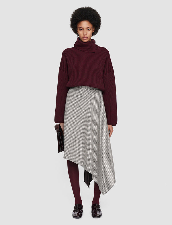 Joseph Fluid Mouline Duparc Skirt Ivory/Arabica