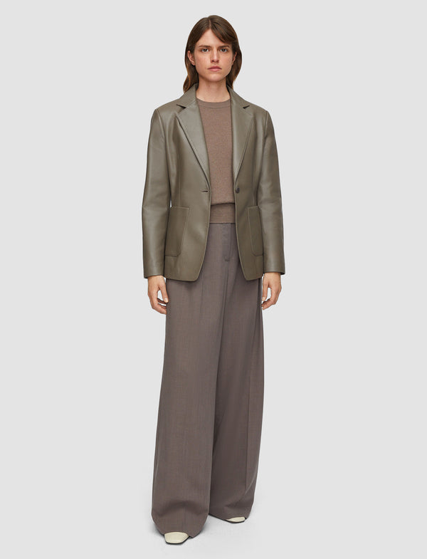 Joseph Forest Fine Wool Trousers Mushroom