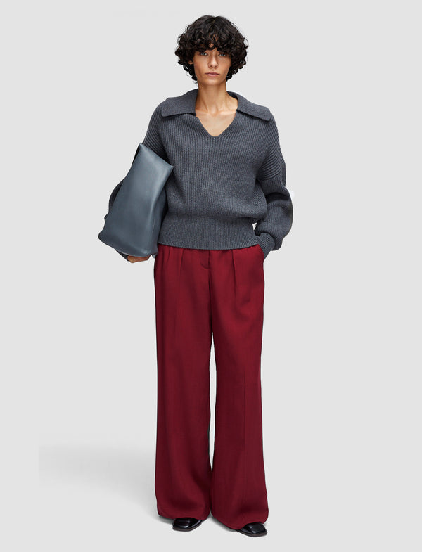 Joseph Forest Fine Wool Trousers Ruby