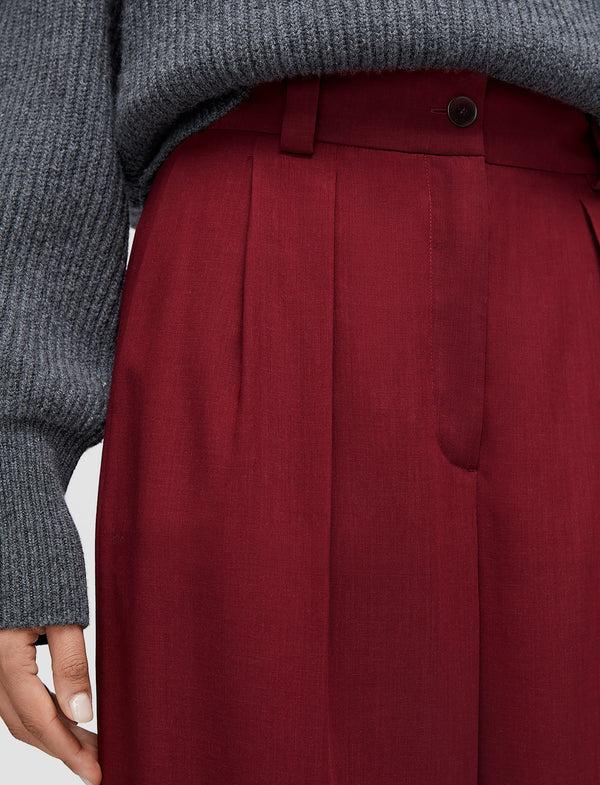 Joseph Forest Fine Wool Trousers Ruby