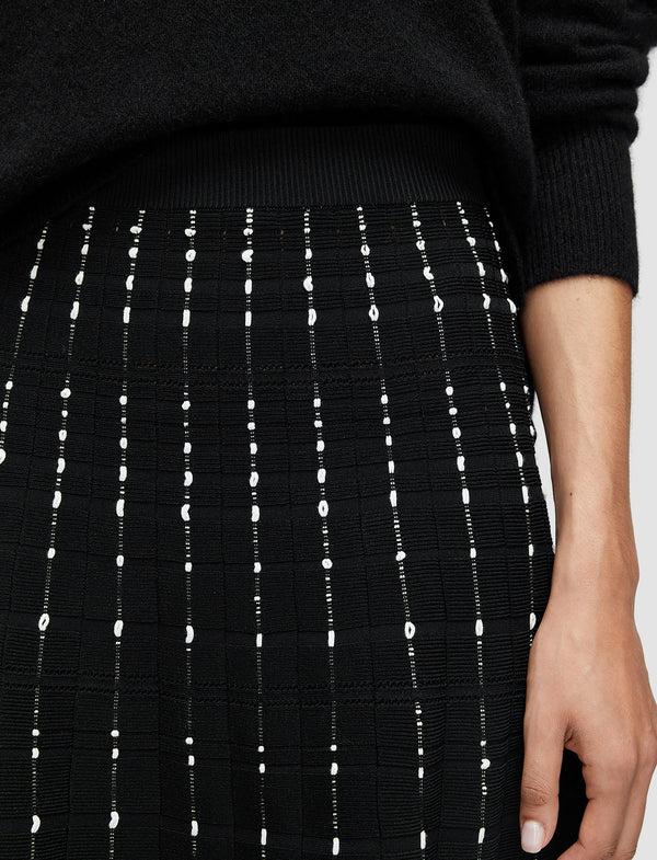 Joseph Fragmented Stripes Skirt Black/Ivory