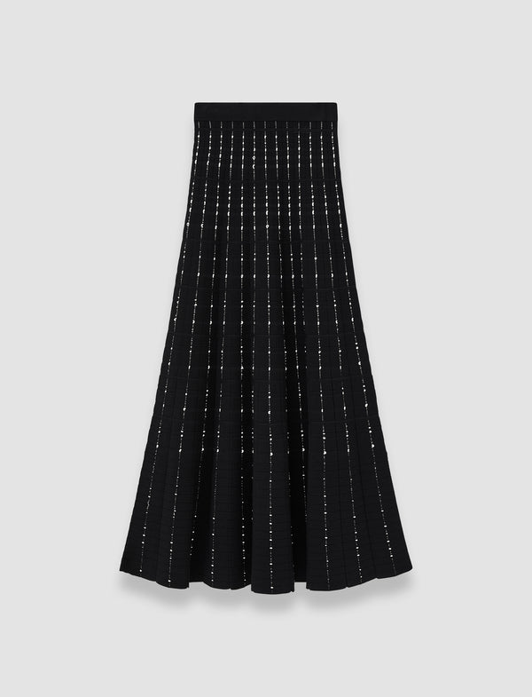 joseph Fragmented Stripes Skirt Black/Ivory
