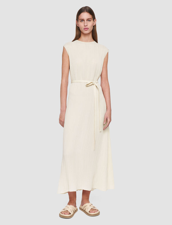 Joseph Garnier Pleat Jacquard Dress Seashell