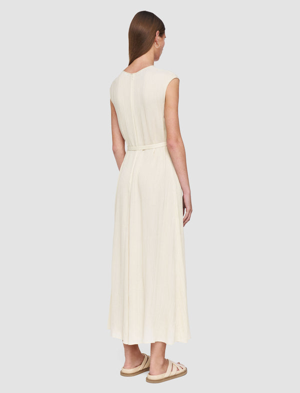 Joseph Garnier Pleat Jacquard Dress Seashell