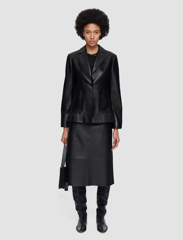 Joseph Glenview Nappa Leather Jacket Black