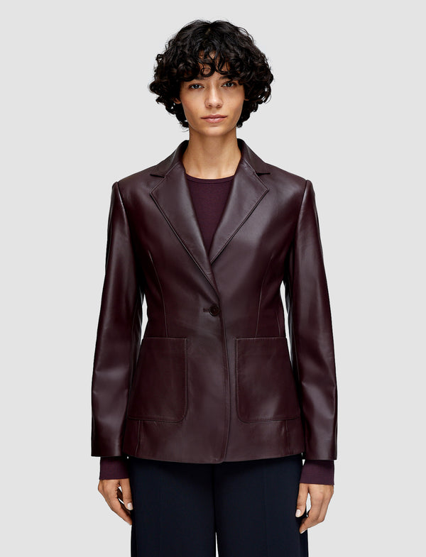 Joseph Glenview Nappa Leather Jacket Maraschino