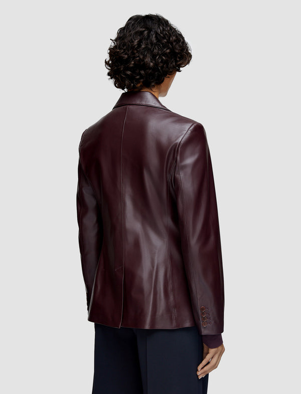 Joseph Glenview Nappa Leather Jacket Maraschino