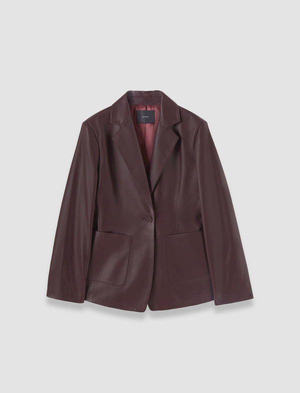 joseph Glenview Nappa Leather Jacket Maraschino