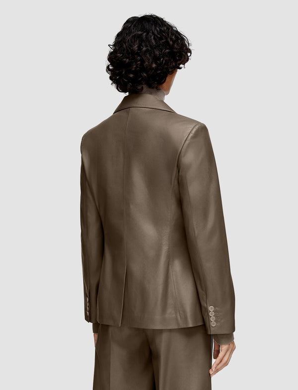Joseph Glenview Nappa Leather Jacket Mushroom