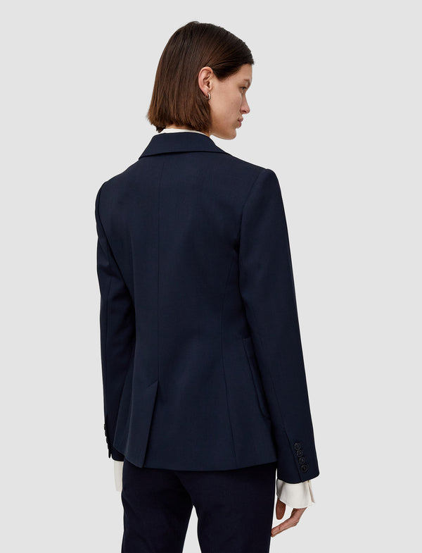 Joseph Glenview Tailoring Wool Stretch Jacket Navy