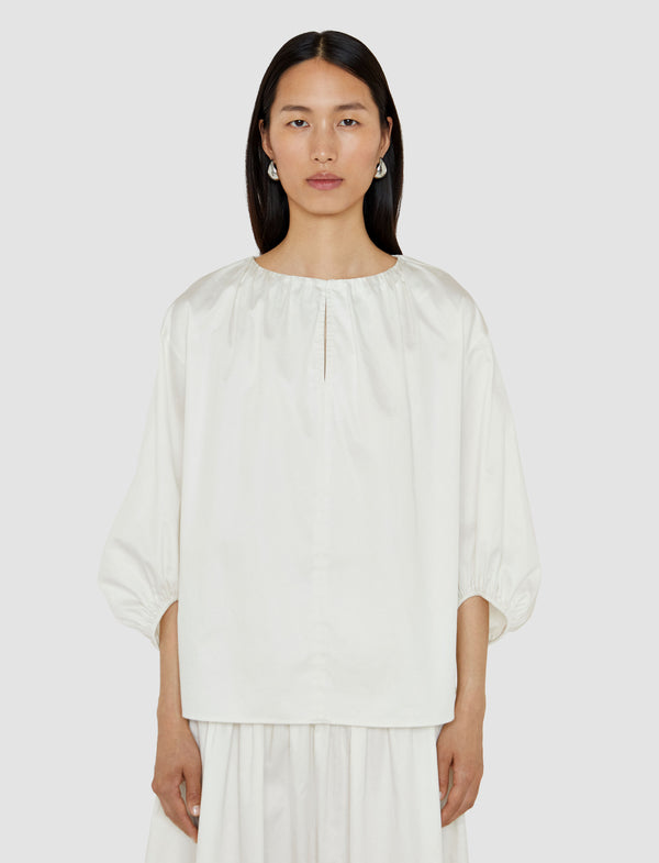 Joseph Godin Cotton Sateen Blouse Ivory