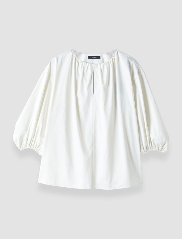 joseph Godin Cotton Sateen Blouse Ivory