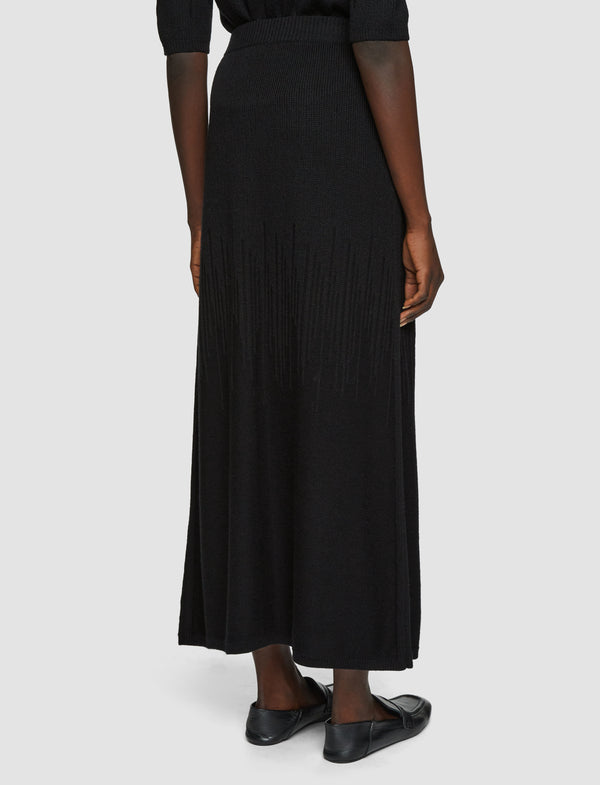 Joseph Gradient Stitch Skirt Black