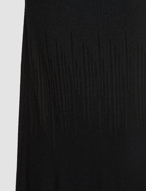 Joseph Gradient Stitch Skirt Black