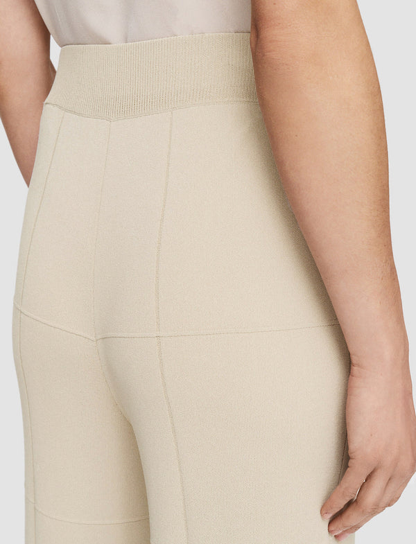 Joseph Grid Viscose Knitted Trousers Oat
