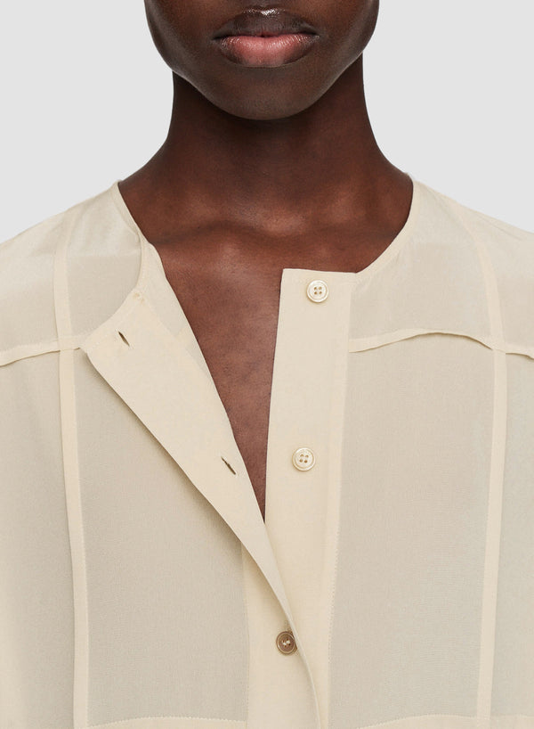 Joseph Helene Crepe De Soie Silk Dress Oat