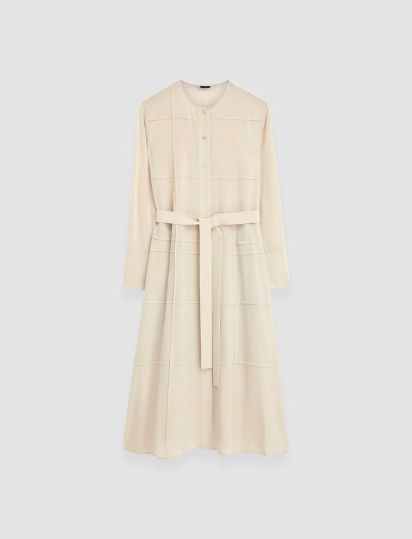 joseph Helene Crepe de Soie Silk Dress Oat