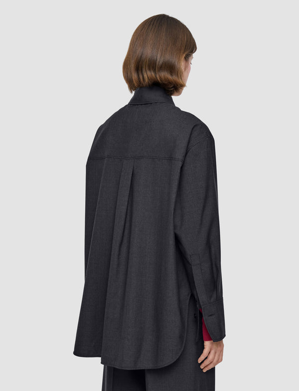 Joseph Herold Light Wool Tailoring Shirt Smoke