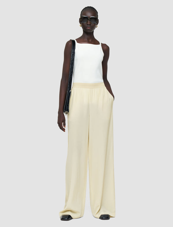 Joseph Hulin Crepe De Soie Silk Trousers Affogato