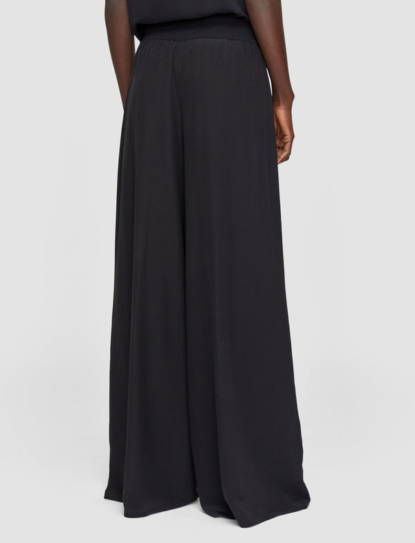 Joseph Hulin Crepe De Soie Silk Trousers Black