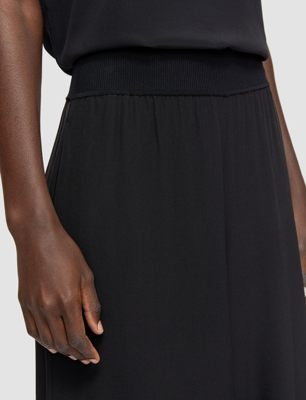 Joseph Hulin Crepe De Soie Silk Trousers Black