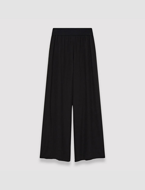 joseph Hulin Crepe de Soie Silk Trousers Black
