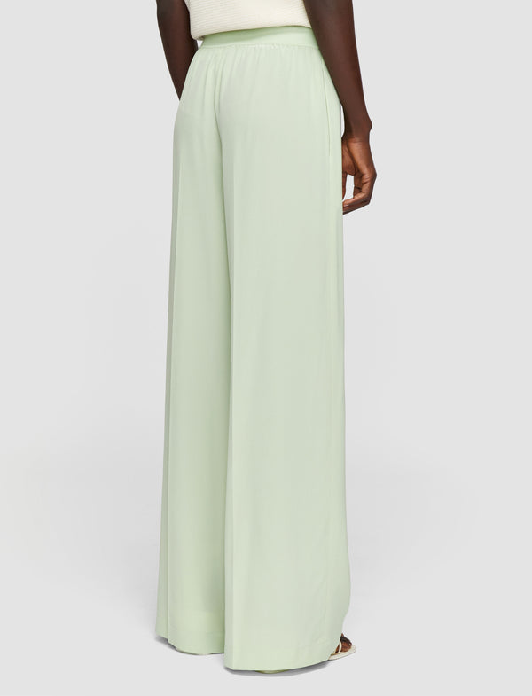 Joseph Hulin Crepe De Soie Silk Trousers Matcha