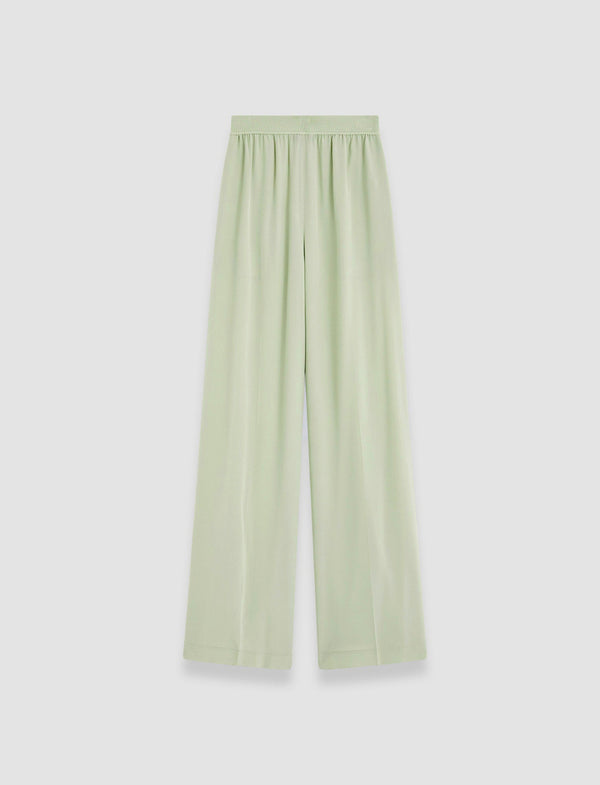 joseph Hulin Crepe de Soie Silk Trousers Matcha