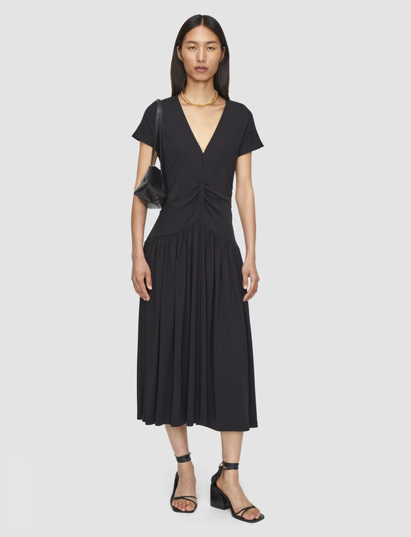 Joseph Isaure Crepe Jersey Dress Black