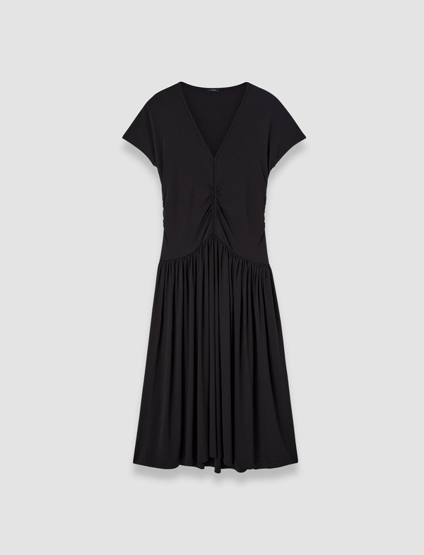 joseph Isaure Crepe Jersey Dress Black