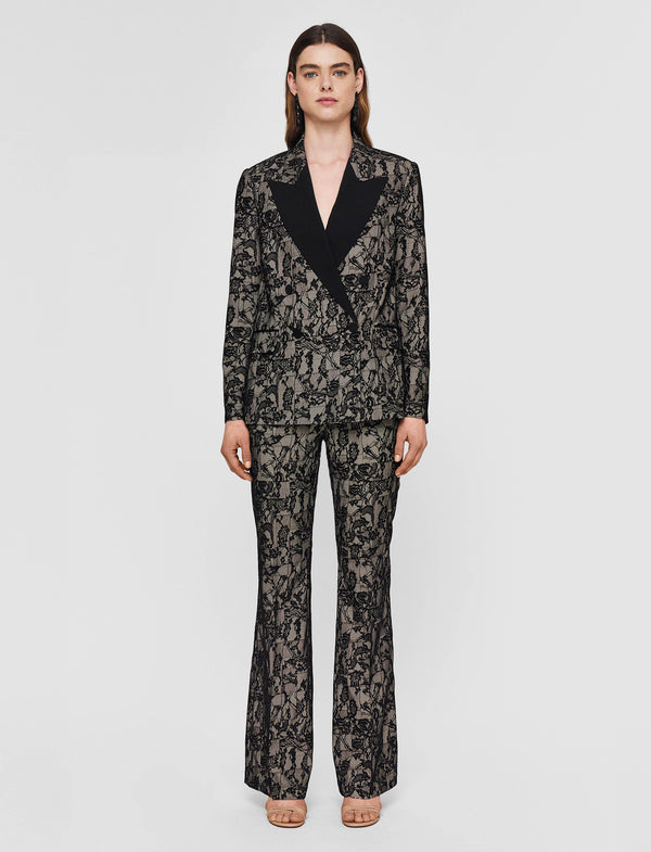 Joseph Jaden Patchwork Lace Jacket Comet Combo