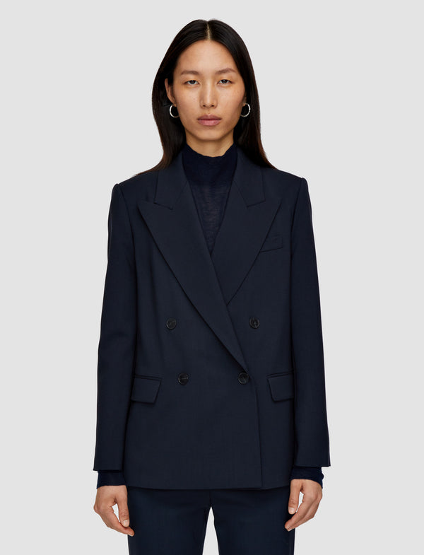 Joseph Jaden Tailoring Wool Stretch Jacket Navy