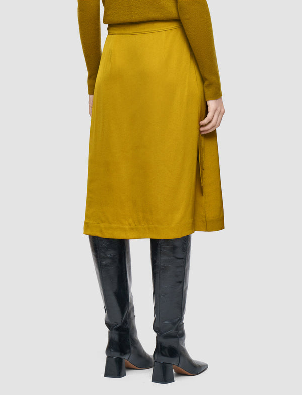 Joseph Jeanne Light Crepe Skirt Amber