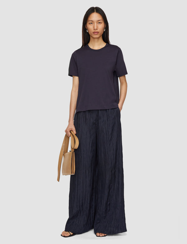 Joseph Jersey Habotai Silk Top Navy