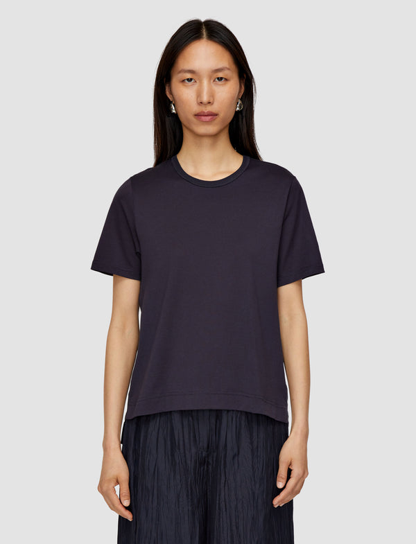 Joseph Jersey Habotai Silk Top Navy