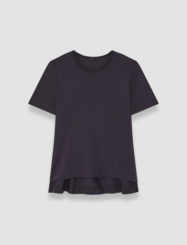 joseph Jersey Habotai Silk Top Navy