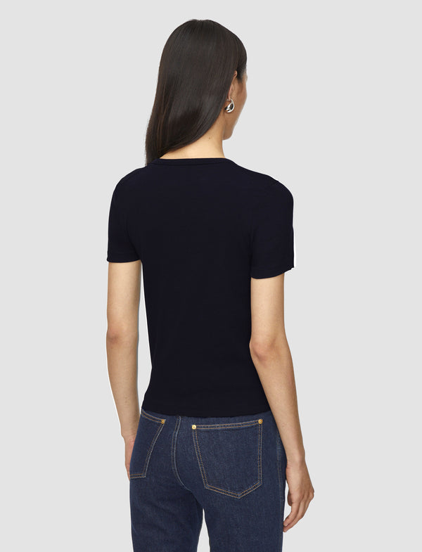Joseph Jersey Rib T-Shirt Black