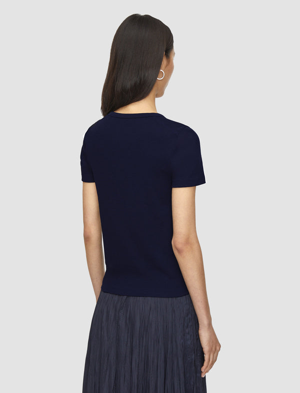 Joseph Jersey Rib T-Shirt Navy